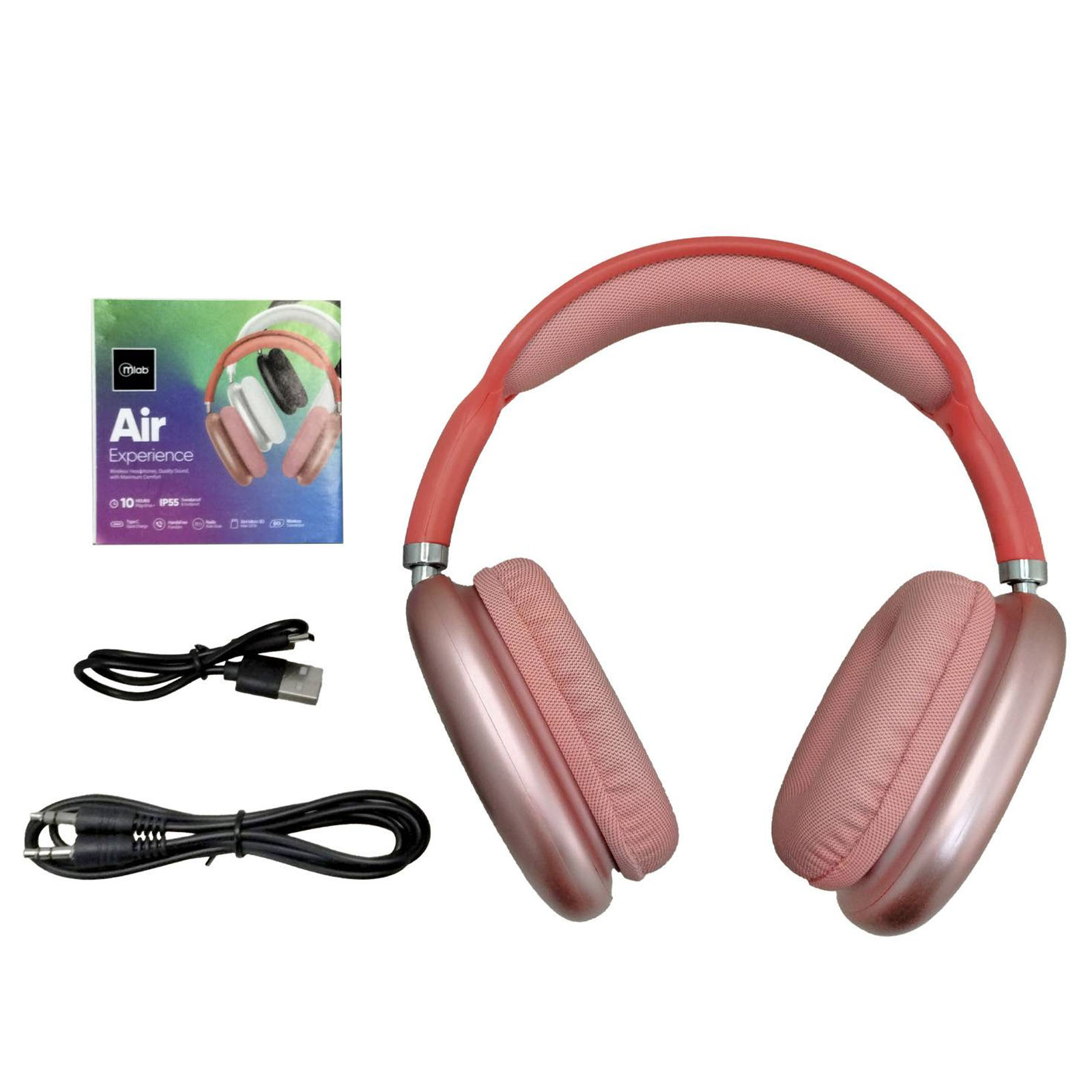 AUDIFONOS INALAMBRICO BLUETOOTH MLAB AIR EXPERIENCE ROSA - 2