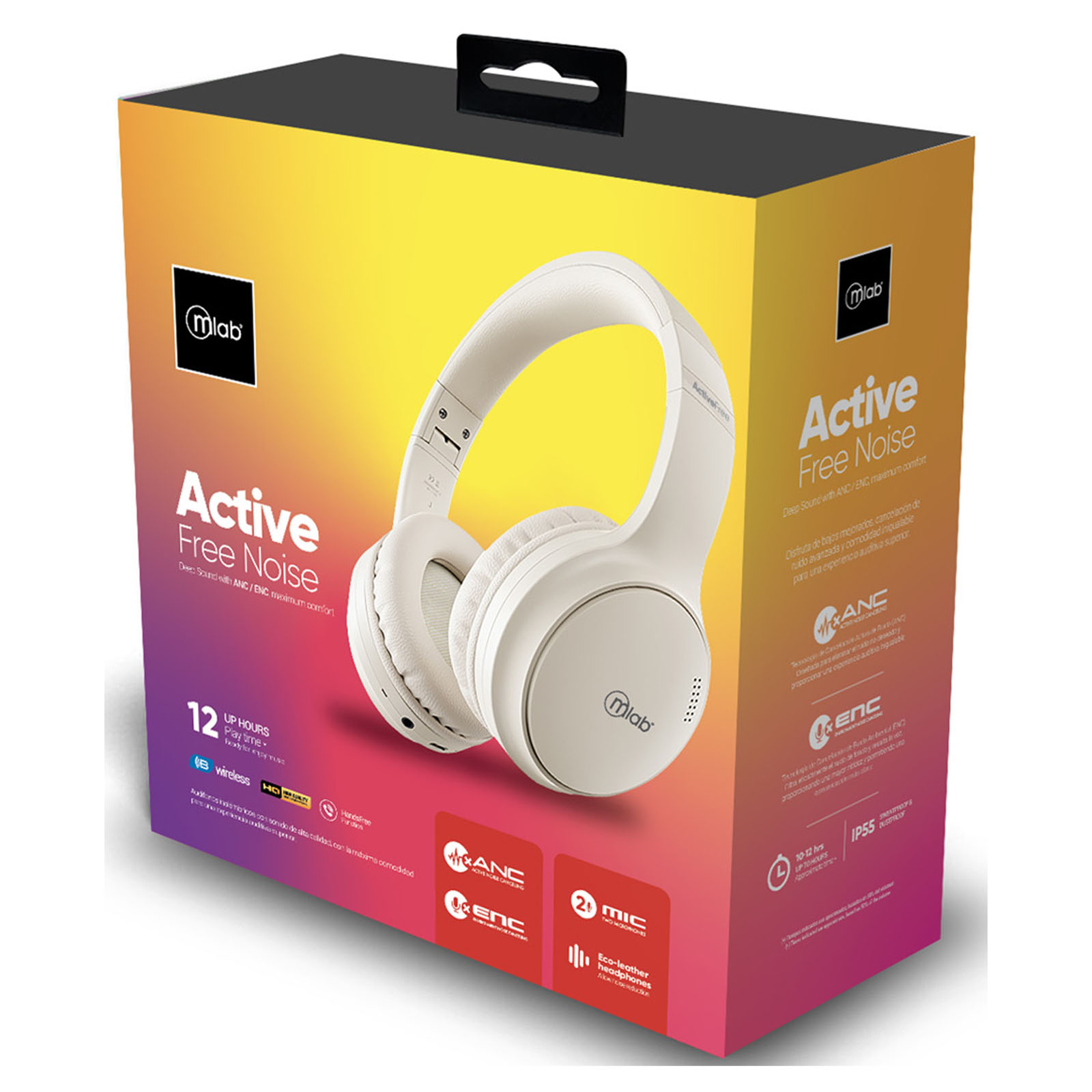AUDIFONO INALAMBRICO BLUETOOTH MLAB ACTIVE FREE NOISE BLANCO - 6