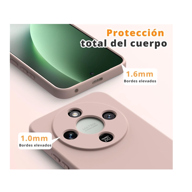 CARCASA COMPATIBLE CON HONOR MAGIC 8 LITE GOMA ROSADO - 1