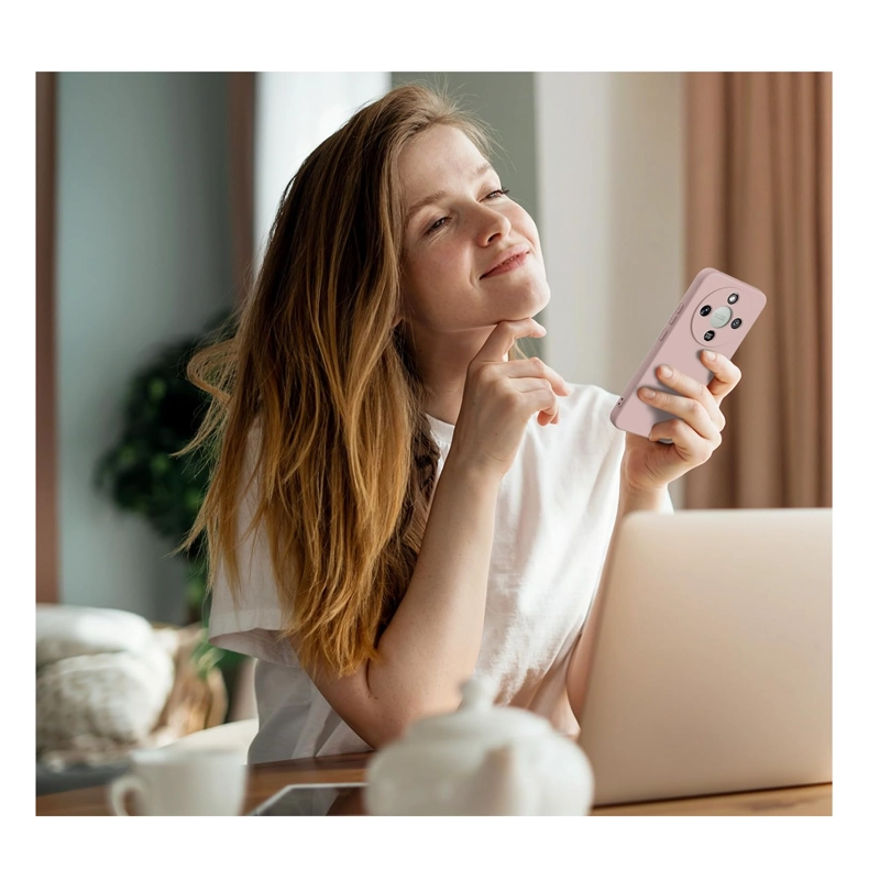 CARCASA COMPATIBLE CON HONOR MAGIC 8 LITE GOMA ROSADO - 5