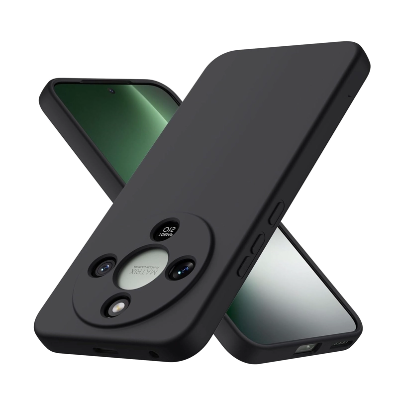 CARCASA COMPATIBLE CON HONOR MAGIC 8 LITE GOMA NEGRO - 1