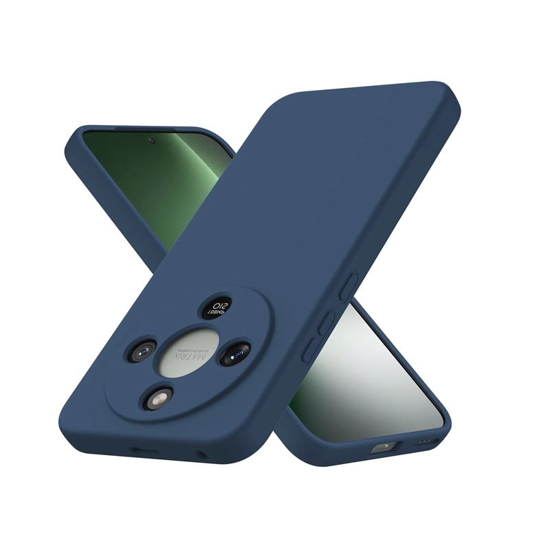 CARCASA COMPATIBLE CON HONOR MAGIC 8 LITE GOMA AZUL OSCURO - 1