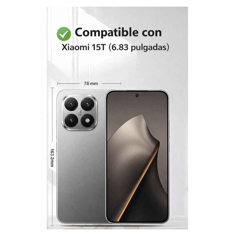 CARCASA AGENDA FLIP COVER PARA XIAOMI 15T - 6