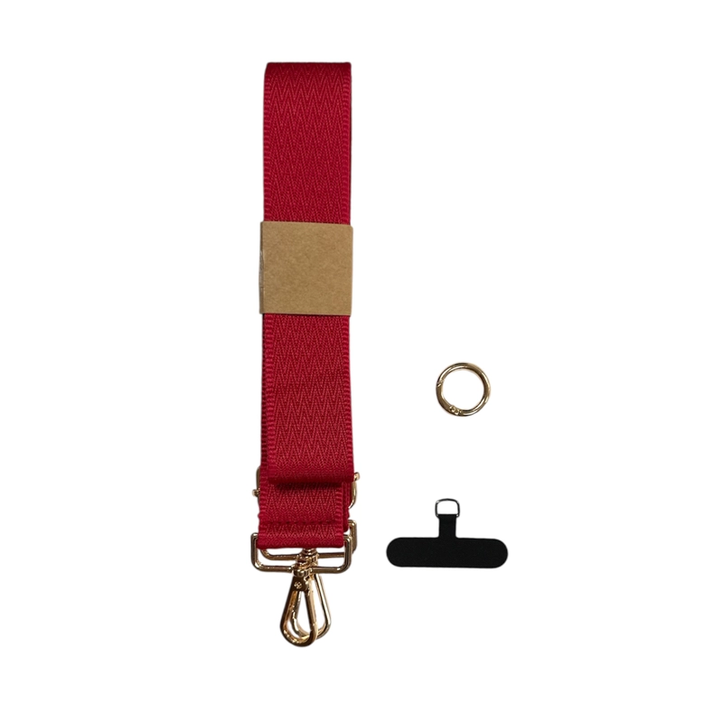 STRAP COLGANTE AJUSTABLE PARA CARCASA CELULAR UNIVERSAL ROJO - 2