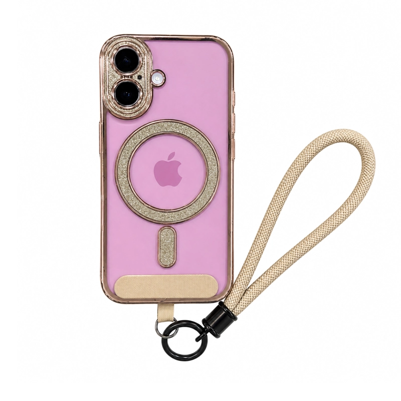 STRAP COLGANTE AJUSTABLE PARA CARCASA CELULAR BEIGE - 2