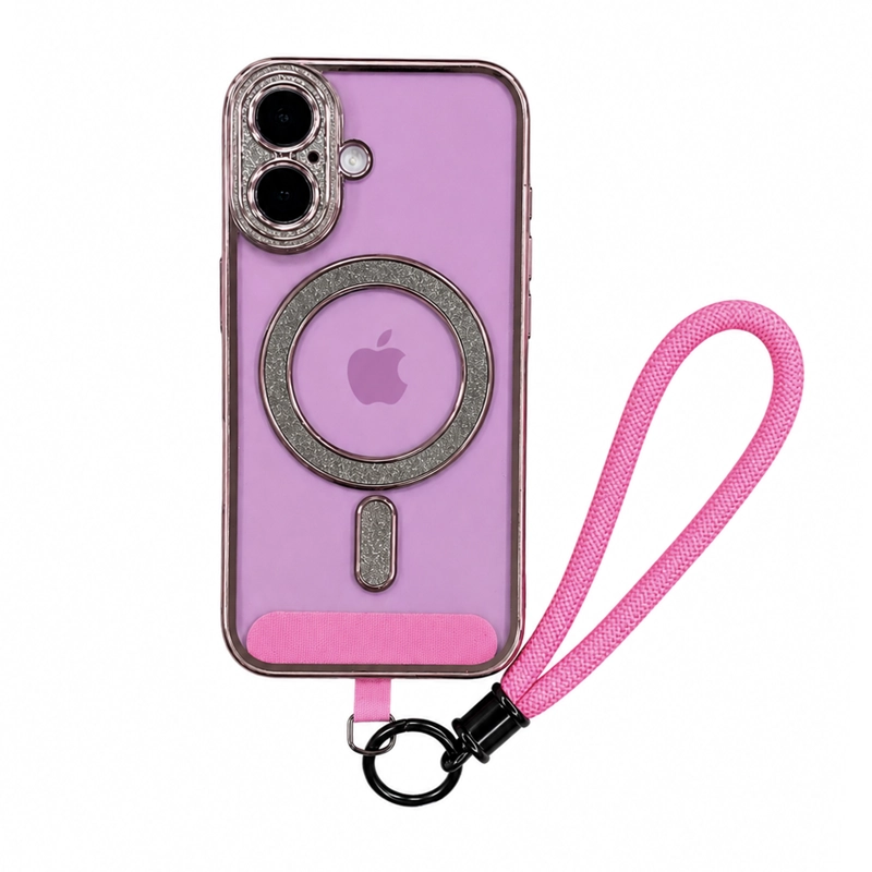 STRAP COLGANTE AJUSTABLE PARA CARCASA CELULAR UNIVERSAL FUCSIA - 2