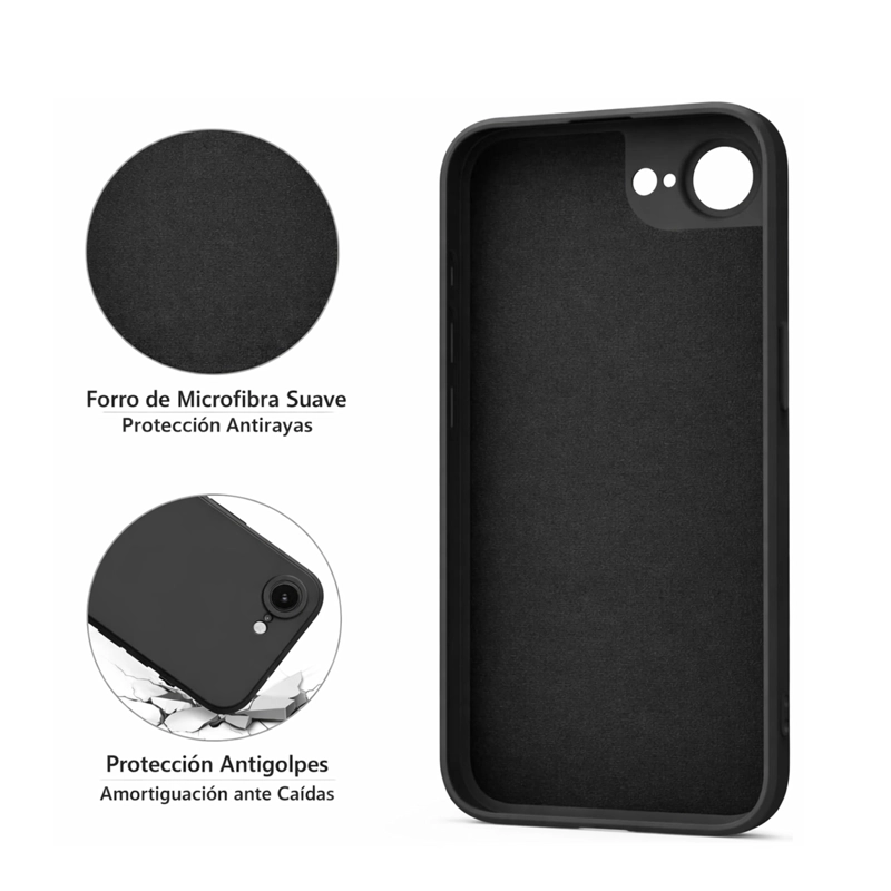 CARCASA ANTIGOLPES COMPATIBLE CON IPHONE 17E GOMA AZUL REY - 4