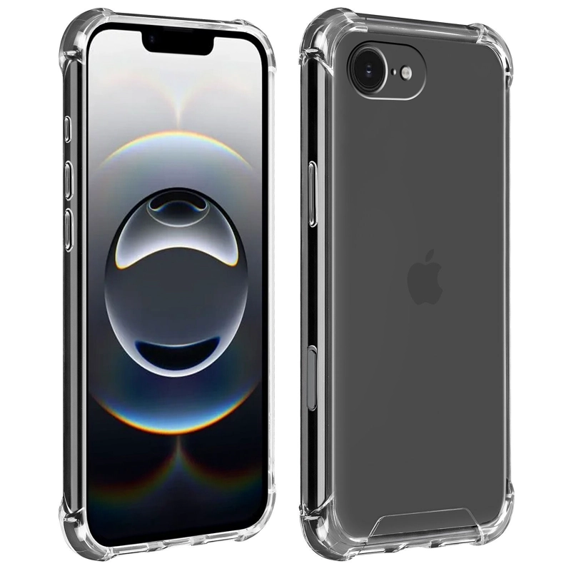 CARCASA TRANSPARENTE + LAMINA HIDROGEL CLEAR PARA IPHONE 17E - 3