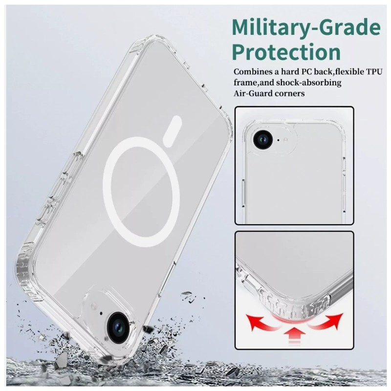 CARCASA TRANSPARENTE PARA IPHONE 17E COMPATIBLE CON MAGSAFE - 2