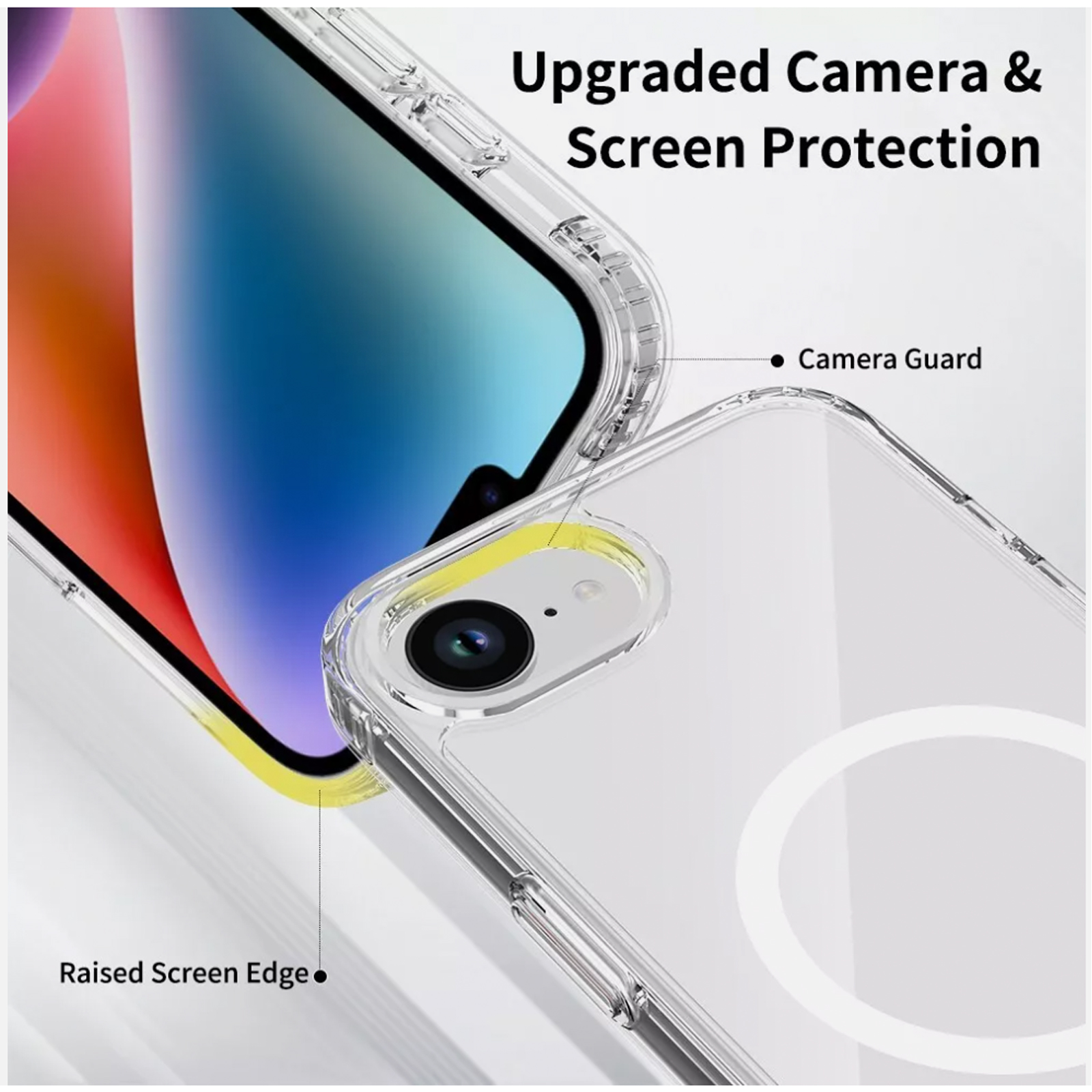 CARCASA TRANSPARENTE PARA IPHONE 17E COMPATIBLE CON MAGSAFE - 5