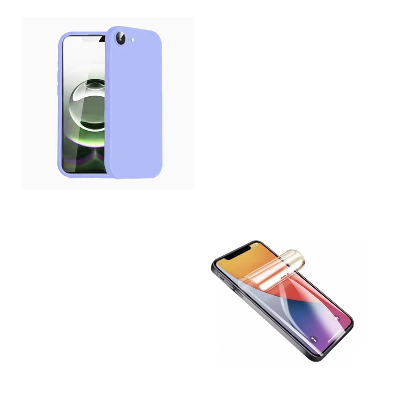 CARCASA FUNDA LAMINA DE CLEAR COMPATIBLE CON IPHONE 17E LILA - 1