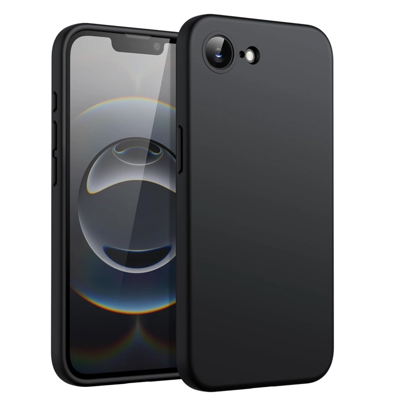 CARCASA FUNDA LAMINA DE CLEAR COMPATIBLE CON IPHONE 17E NEGRO - 5