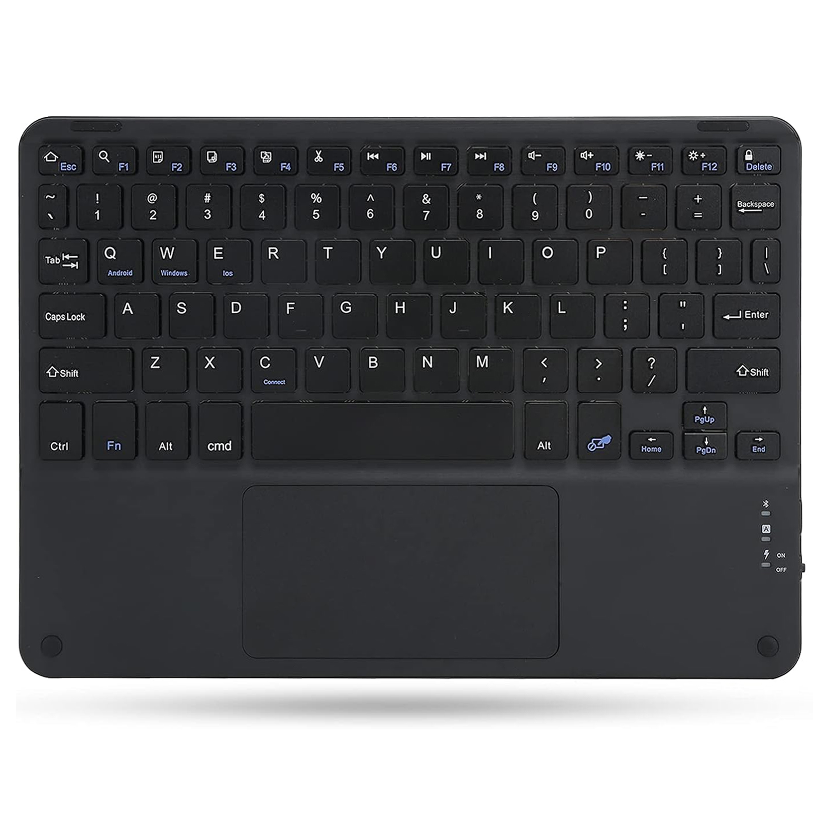 TECLADO INALAMBRICO BLUETOOTH TOUCHPAD ESPAÑOL RECARGABLE NEGRO - 1