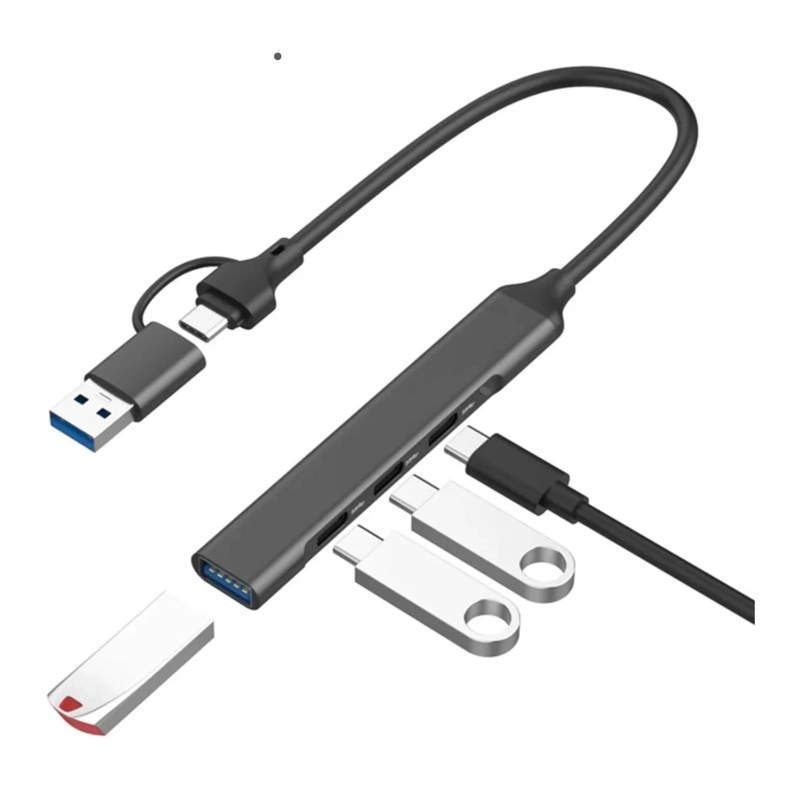 ADAPTADOR USB-C 4 EN 1 PUERTOS USB 3.0 - 3
