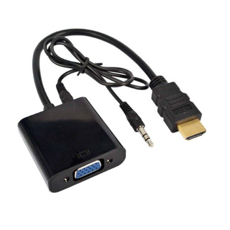ADAPTADOR CONVERSOR HDMI A VGA FULL HD SALIA DE AUDIO - 1