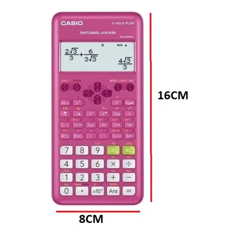 CALCULADORA CIENTIFICA CASIO FX-82LAPLUS 252 FUNCIONE FUCSIA - 5