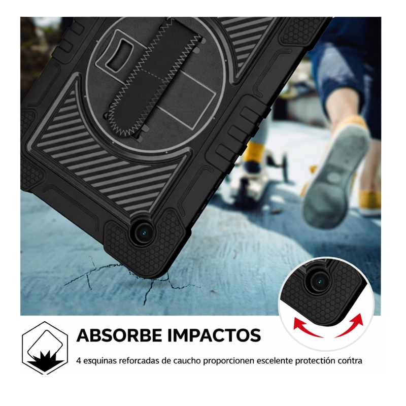 FUNDA ARMADURA 360 LAMINA CLEAR COMPATIBLE CON TABLET SAMSUNG A11 PLUS - 3