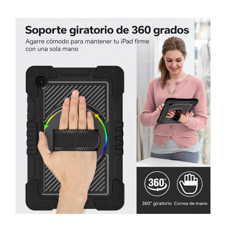 FUNDA ARMADURA ANTIGOLPE 360 COMPATIBLE CON TABLET SAMSUNG A9 PLUS - 6