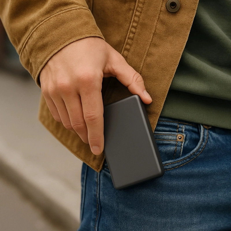 POWER BANK MAGNETICA COMPATIBLE CON IPHONE CON 5000 MAH GRIS - 4