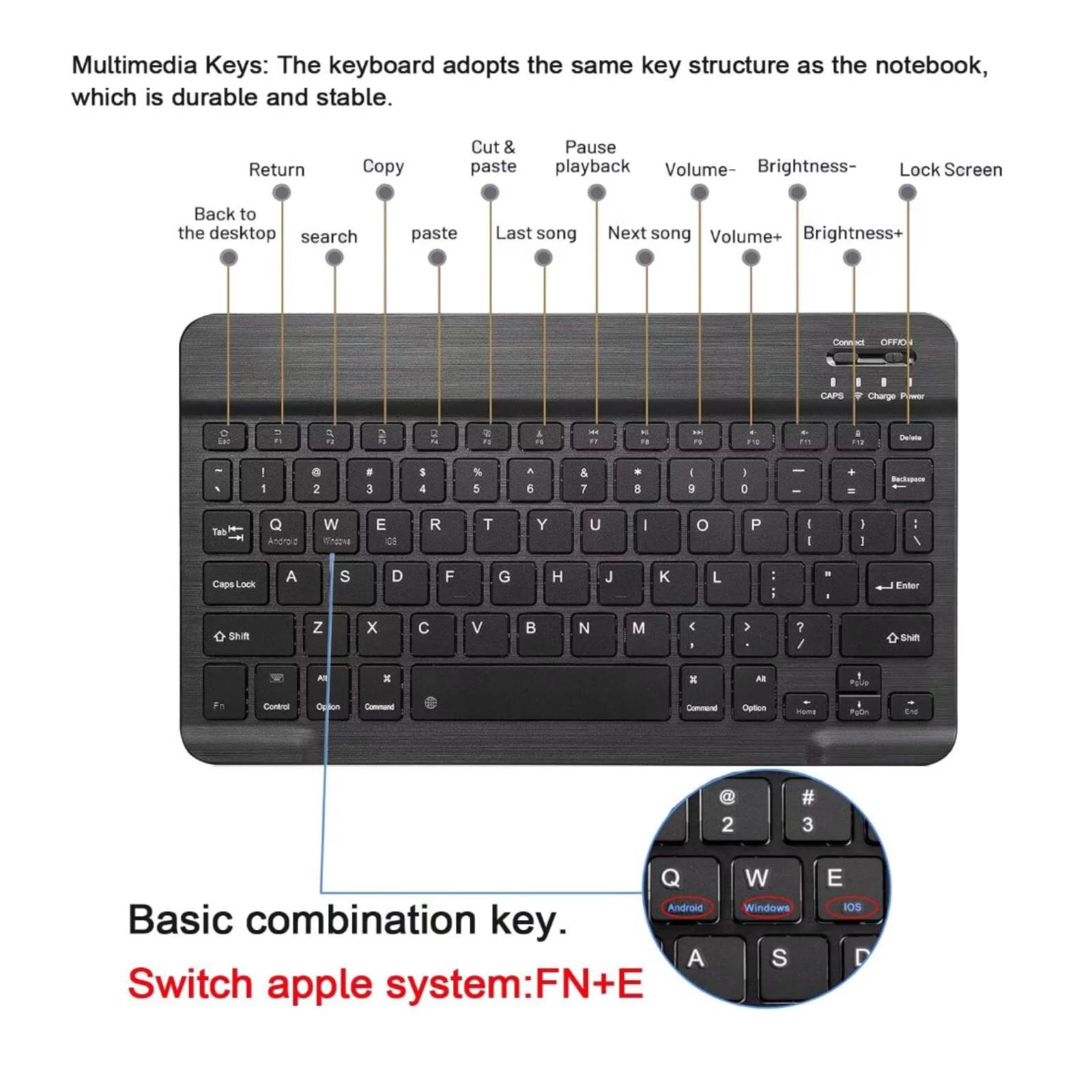 FUNDA CON TECLADO Ñ ESPAÑOL PARA IPAD PRO 11 M4 2024 GOLDROSE - 3