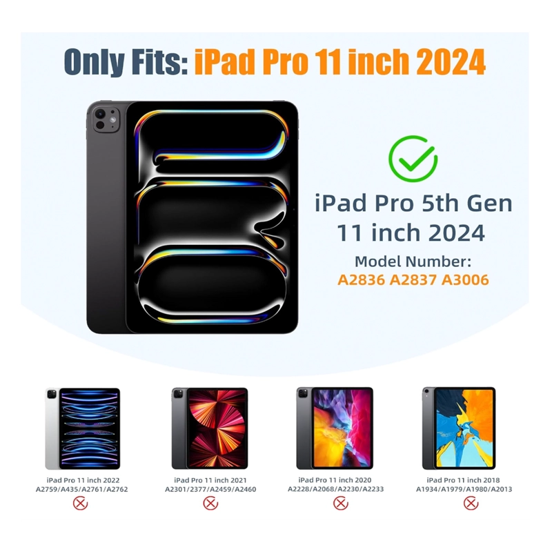 FUNDA CON TECLADO Ñ ESPAÑOL PARA IPAD PRO 11 M5 2025 NEGRO - 5