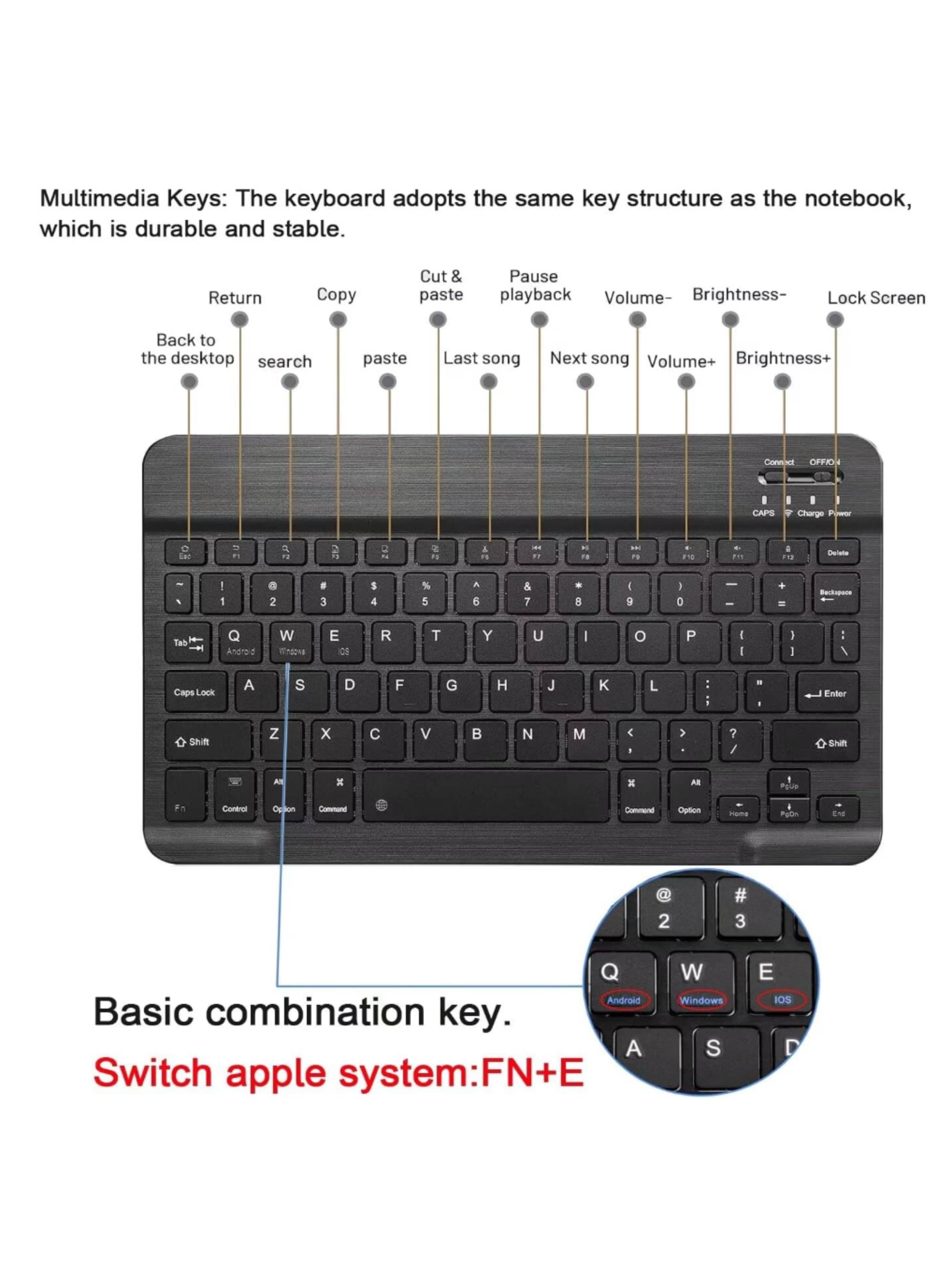 FUNDA CON TECLADO Ñ ESPAÑOL PARA IPAD PRO 11 M5 2025 GOLDROSE - 6