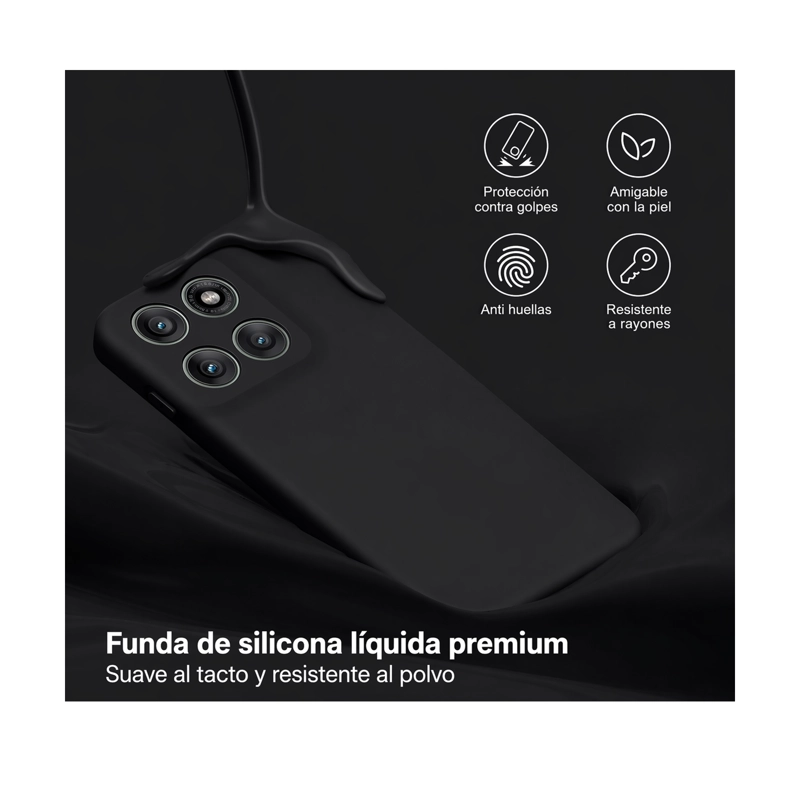 CARCASA COMPATIBLE CON MOTOROLA EDGE 60 FUSION NEGRO - 7