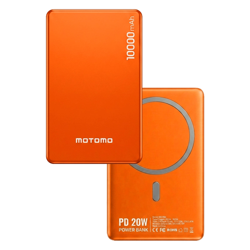 POWERBANK MAGNETICA COMPATIBLE EN IPHONE DE 10000MAH NARANJO - 1
