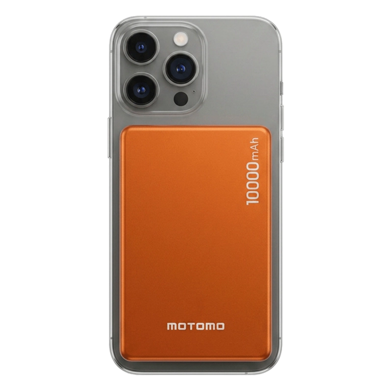 POWERBANK MAGNETICA COMPATIBLE EN IPHONE DE 10000MAH NARANJO - 2