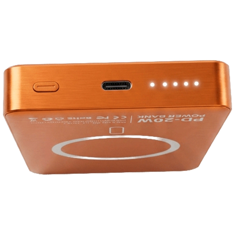 POWERBANK MAGNETICA COMPATIBLE EN IPHONE DE 10000MAH NARANJO - 3