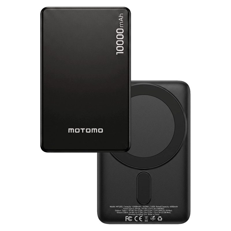 POWERBANK MAGNETICA COMPATIBLE CON IPHONE DE 10000MAH NEGRO - 1