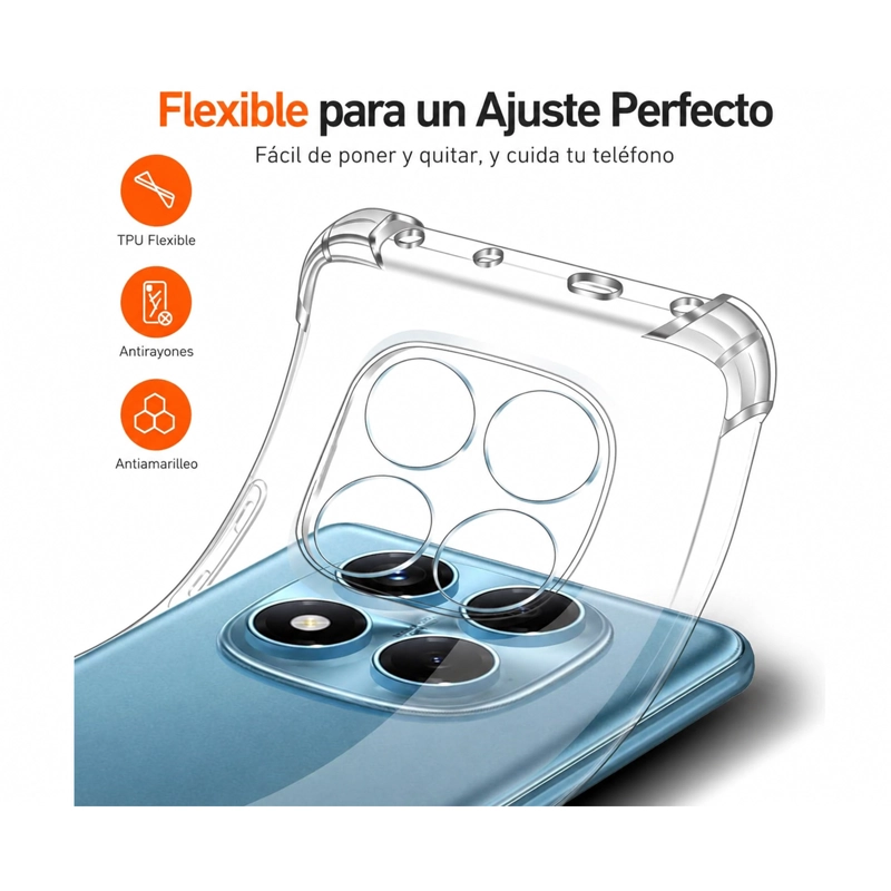 CARCASA TRANSPARENTE PARA XIAOMI REDMI NOTE 14 PRO 4G - 4