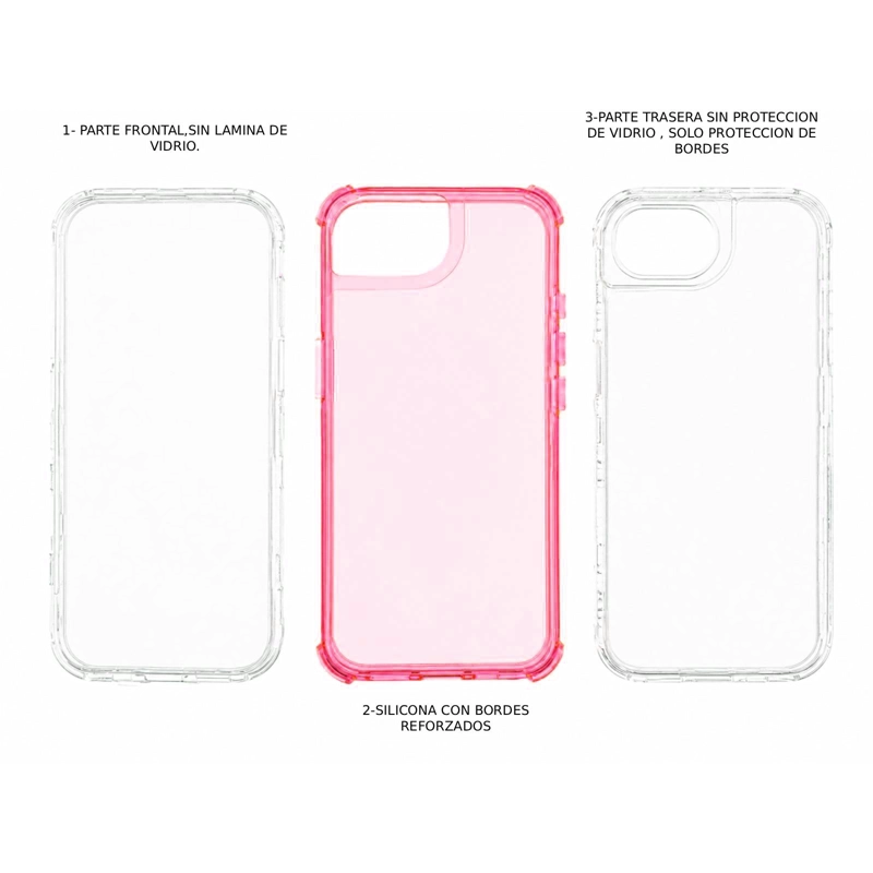 CARCASA ANTIGOLPES 360 COMPATIBLE CON IPHONE 16E AZUL - 5