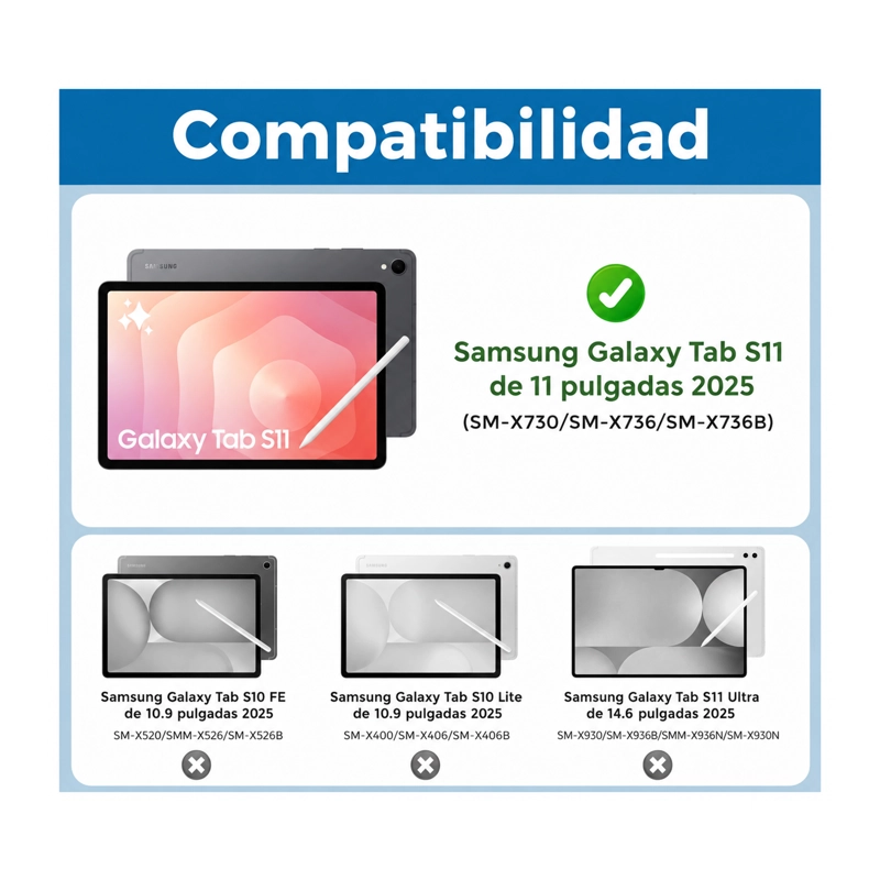 FUNDA SMART COVER PARA TABLET SAMSUNG S11 11' NEGRO - 5