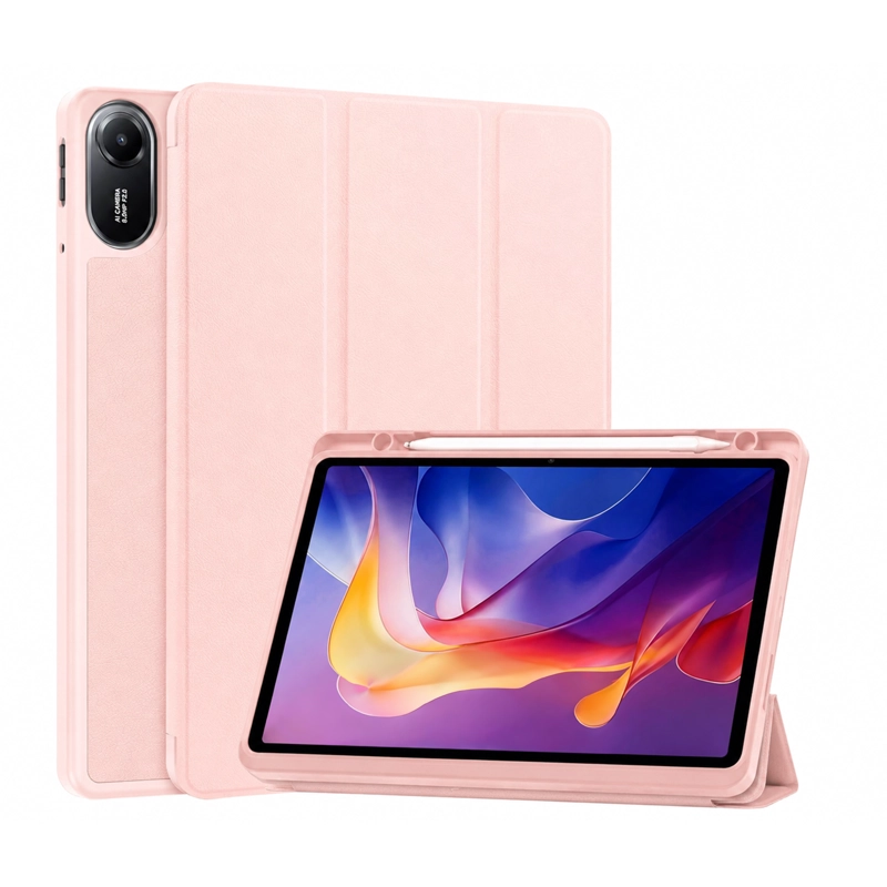 FUNDA SMART COVER PARA TABLET REDMI PAD 2 2025 DE 11' ROSADO - 1