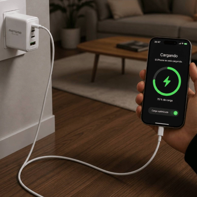 CARGADOR USB-C A USB-C COMPATIBLE CON IPHONE ANDROID 65W - 6
