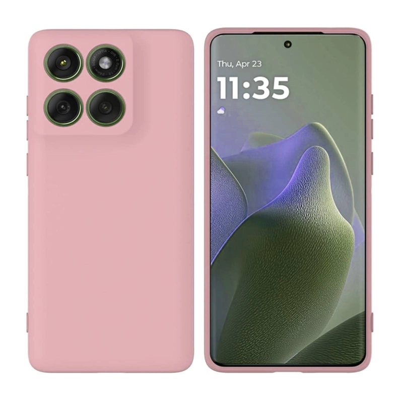 CARCASA COMPATIBLE CON MOTOROLA EDGE 70 FUSION GOMA ROSADO - 1
