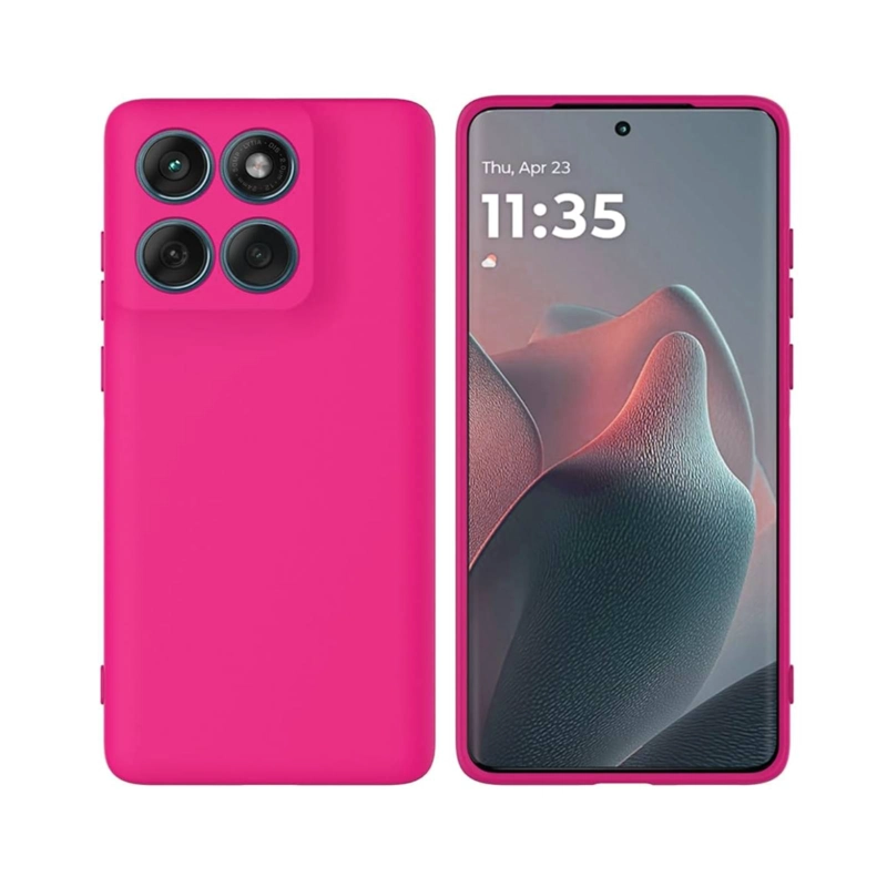 CARCASA COMPATIBLE CON MOTOROLA EDGE 70 5G GOMA FUCSIA - 1