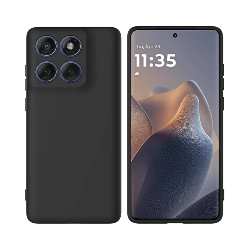 GENÉRICO CARCASA COMPATIBLE CON MOTOROLA EDGE 70 5G GOMA NEGRO