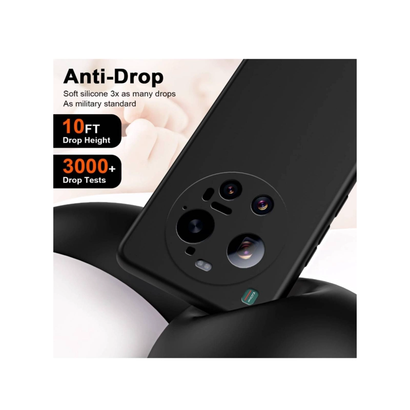 CARCASA COMPATIBLE CON HONOR MAGIC 8 PRO GOMA NEGRO - 5