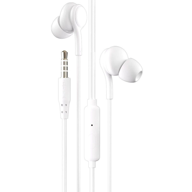 AUDIFONO MANOS LIBRES AUX 3.5 CON GOMA CONTROL VOLUMEN BLANC - 2