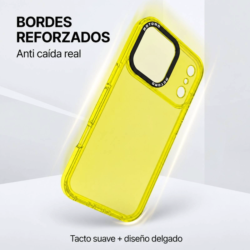 CARCASA ANTIGOLPES COMPATIBLE CON IPHONE 17 PRO MAX FLUOR VERDE - 2