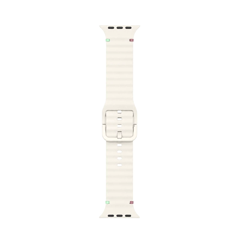 CORREA HEBILLA COMPATIBLE CON APPLE WATCH BLANCO 42M/44M/45M/46M - 2