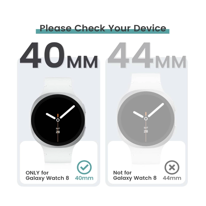 CARCASA CON LAMINA COMPATIBLE CON SAMSUNG WATCH 8 40MM TRANSPARENTE - 2