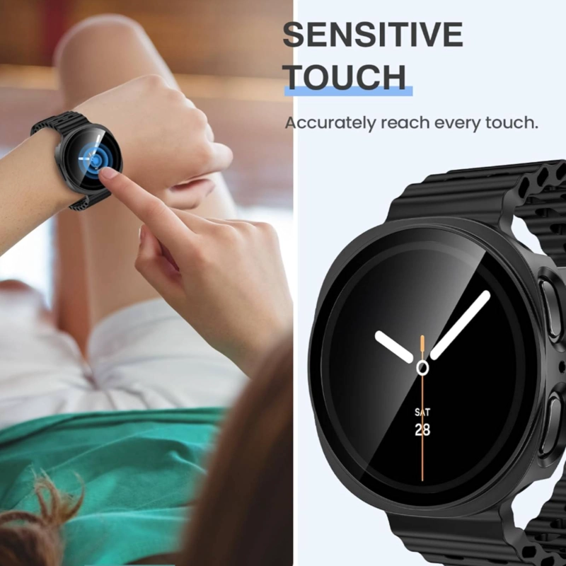CARCASA CON LAMINA COMPATIBLE CON SAMSUNG WATCH 8 40MM TRANSPARENTE - 3
