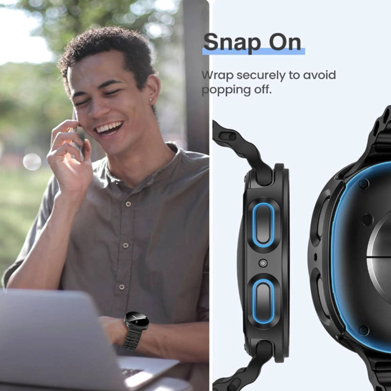 CARCASA CON LAMINA COMPATIBLE CON SAMSUNG WATCH 8 40MM TRANSPARENTE - 4