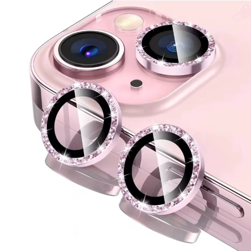 GENÉRICO LAMINA PROTECTORA CAMARA BRILLO COMPATIBLE CON IPHONE 17 ROSA