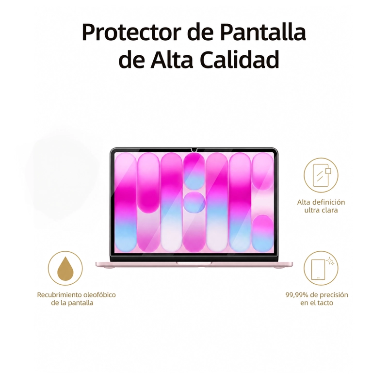 LAMINA MICA HIDROGEL CLEAR COMPATIBLE CON  MACBOOK NEO 13 ' - 2