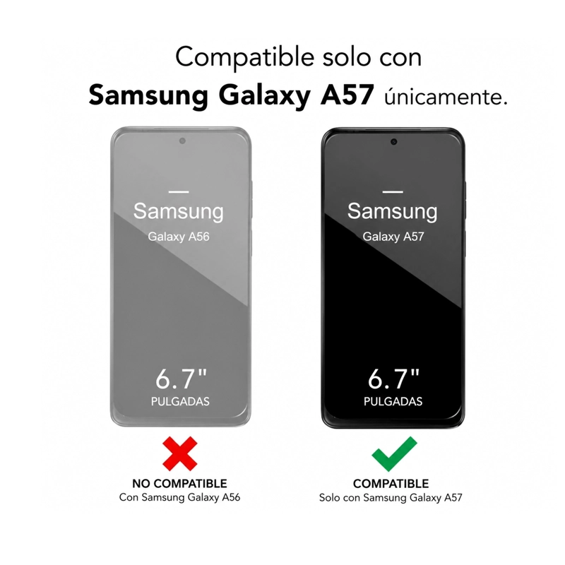 LAMINA MICA PROTECTORA DE VIDRIO COMPATIBLE CON SAMSUNG A57 - 5