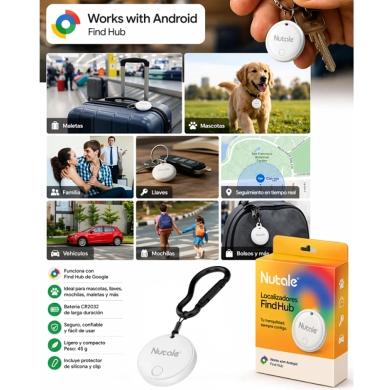 LOCALIZADOR INDIVIDUAL FINDHUB NUTALE RASTREADOR CON FUNDA - 5